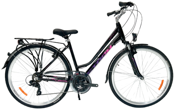 Rower STORM MARATHON 1.0 LADY czarny / fuksja