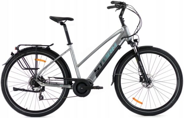 Rower elektryczny STORM E-DIAMOND 4.0 LADY rama 19" 28" srebrny