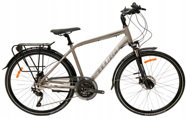 Rower STORM MARATHON 10.0 rama 19" 28" srebrny 2025