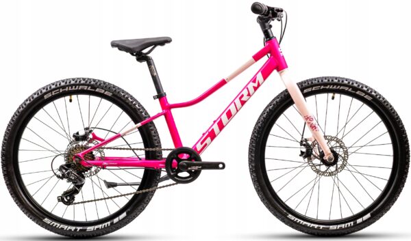 Rower STORM BELLA 2D 11″ 24″ ciemny róż 2025