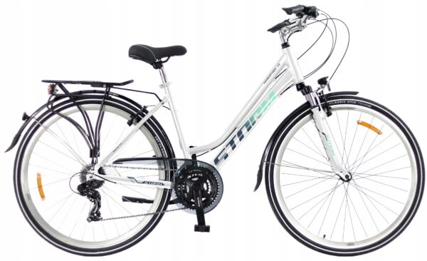 Rower STORM MARATHON 1.0 LADY 17" 28″ biały / mięta