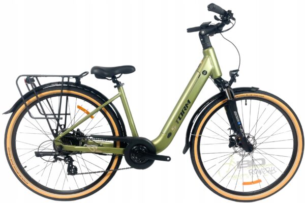 Rower elektryczny STORM E-DIAMOND PRO LADY 17″ 28″ pistacja 2025