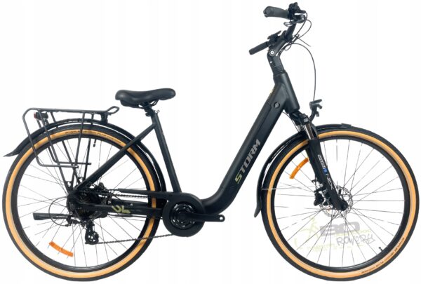 Rower elektryczny STORM E-DIAMOND PRO LADY 19″ 28″ czarny mat / oliwka 2025