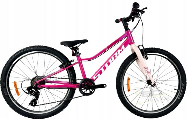 Rower STORM BELLA VBR 11″ 24″ ciemny róż 2025