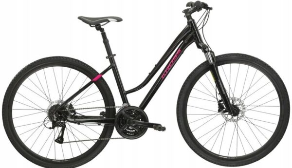 Rower KROSS EVADO 4.0 damski L 19" 28" czarny / malinowy 2024