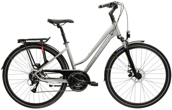 Rower KROSS TRANS 3.0 damski szary / gołębi połysk 2025