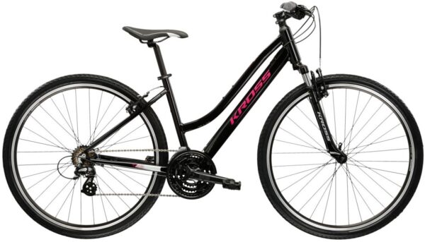 Rower KROSS EVADO 2.0 damski 28" czarny / różowy połysk 2025