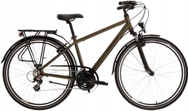 Rower KROSS TRANS 2.0 rama M 19" 28" khaki / czarny mat