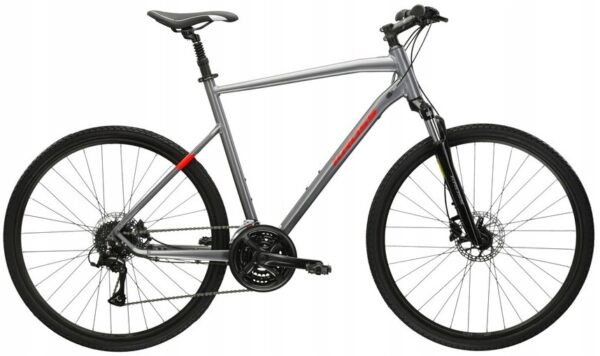 Rower KROSS EVADO 4.0 męski M 19" 28" grafitowy / czerwony 2024