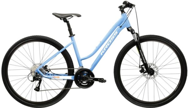 Rower KROSS EVADO 3.0 damski 28" niebieski / biały połysk 2025